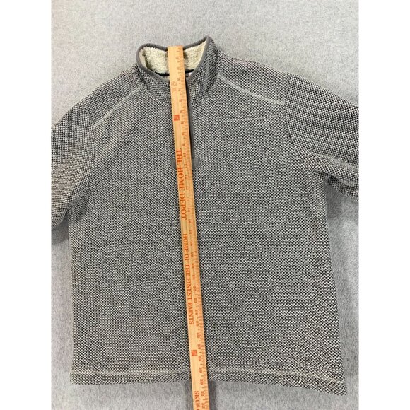 Orvis Lined heavy STOWE Quarter Zip Pullover Sweater (Men's XL) Gray‎ - Picture 10 of 13